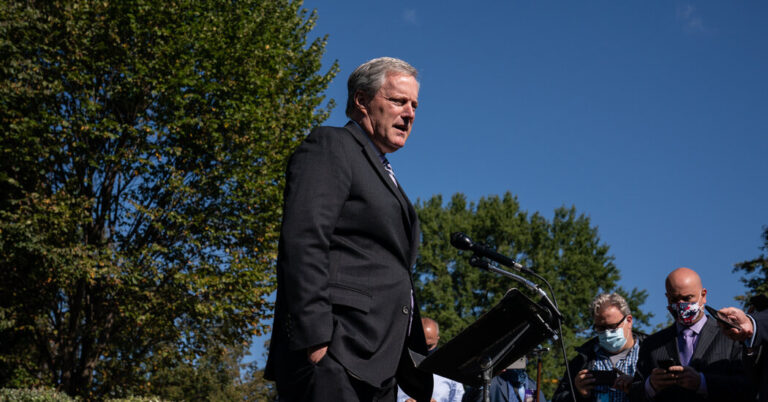 Mark Meadows Is Taken Off North Carolina Voter Roll Amid Fraud Inquiry