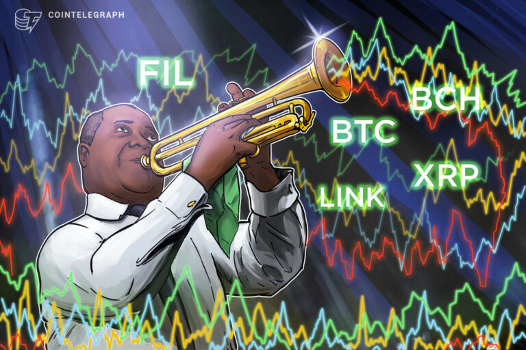 Top 5 cryptocurrencies to watch this week: BTC, XRP, LINK, BCH, FIL