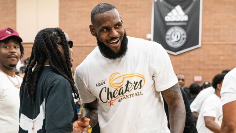 LeBron James reacts to playing at The CrawsOver pro-am