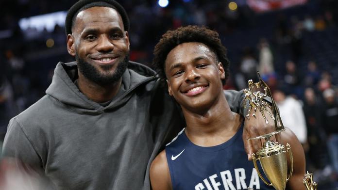 Report: Bronny James expected to attend college; UCLA, USC, other schools in pursuit of recruitment