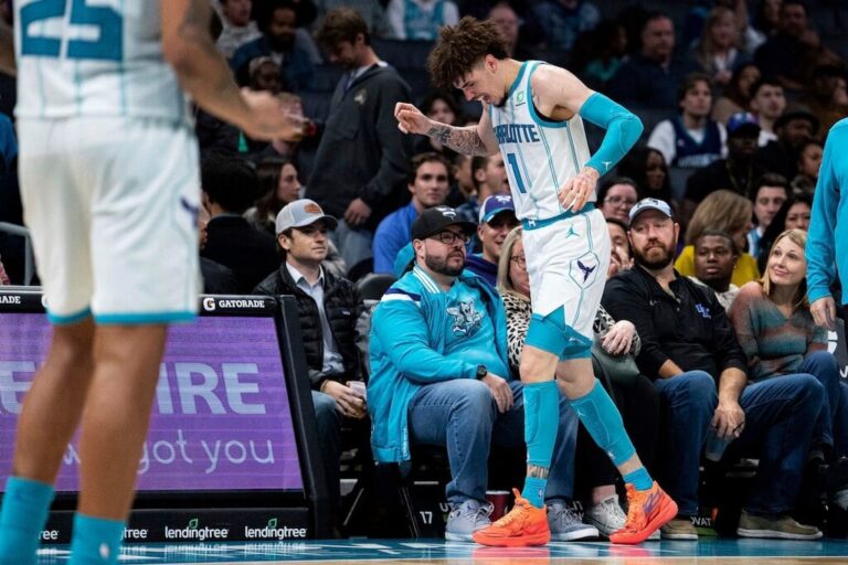LaMelo Ball rolls, reinjures left ankle; exits Hornets’ eventual defeat vs Pacers