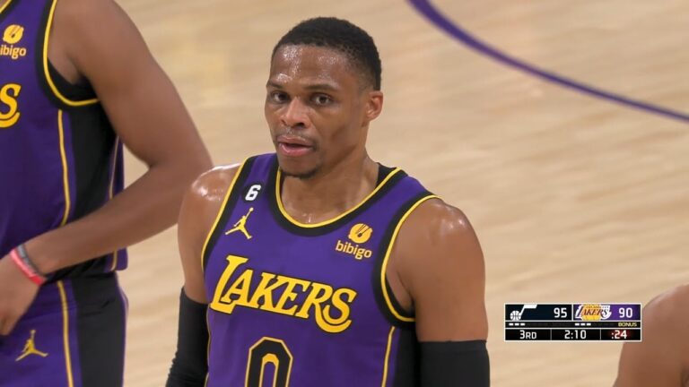 Russell Westbrook reacts to MVP chants from Lakers fans
