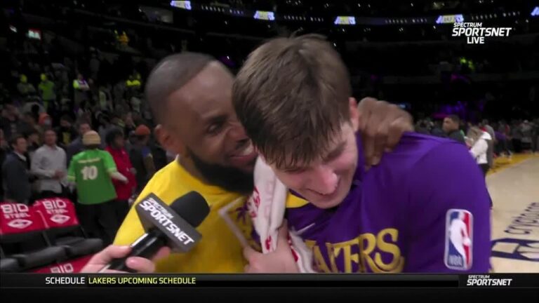 LeBron James, Russell Westbrook, Thomas Bryant photobomb Austin Reaves’ interview (VIDEO)