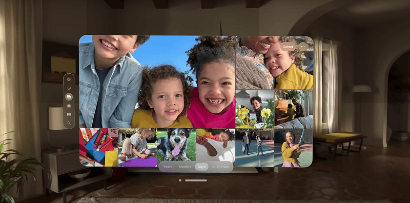 watch photos facetime from apple vision pro