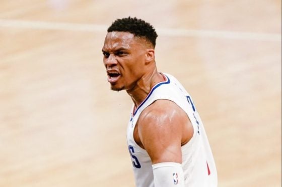 Russell Westbrook faces off with Timberwolves fan in heated exchange