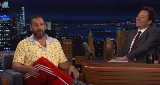 Adam Sandler plays basketball in New York City