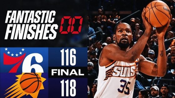 Kevin Durant goes off with 35 points as Suns edge 76ers in nail-biter